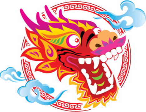 The Flying Dragon logo: a red and gold Chinese dragon inside a patterned circle